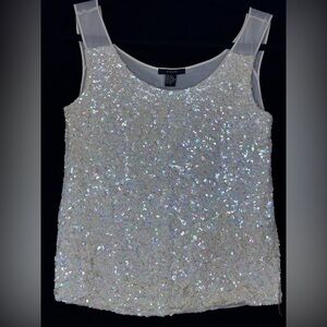 Saja Iridescent Sequin Top L